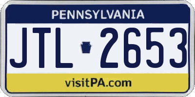 PA license plate JTL2653