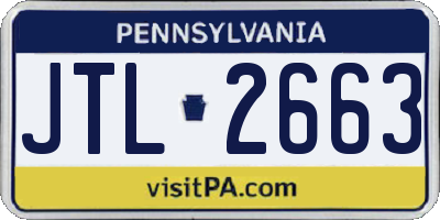 PA license plate JTL2663