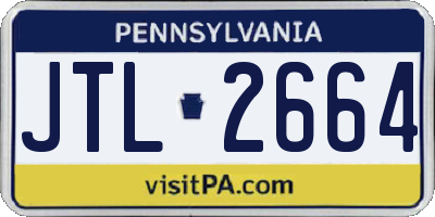 PA license plate JTL2664