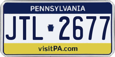 PA license plate JTL2677
