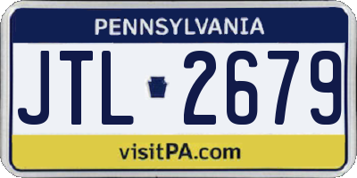 PA license plate JTL2679