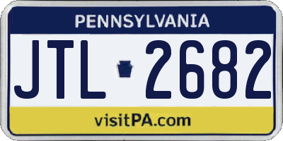 PA license plate JTL2682