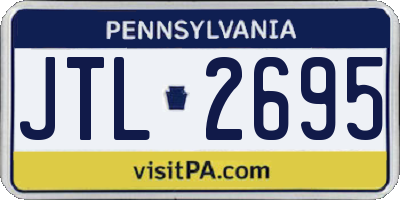 PA license plate JTL2695