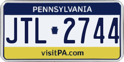 PA license plate JTL2744