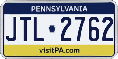 PA license plate JTL2762
