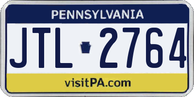 PA license plate JTL2764