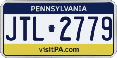 PA license plate JTL2779