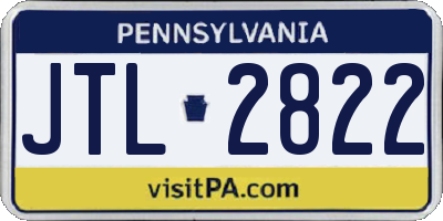 PA license plate JTL2822
