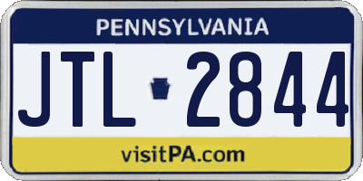 PA license plate JTL2844