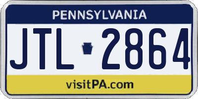 PA license plate JTL2864