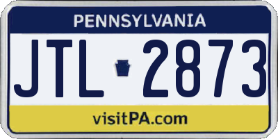 PA license plate JTL2873