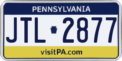 PA license plate JTL2877