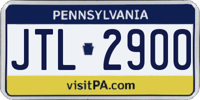 PA license plate JTL2900