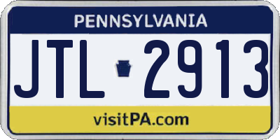 PA license plate JTL2913