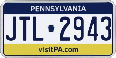 PA license plate JTL2943