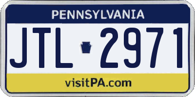 PA license plate JTL2971