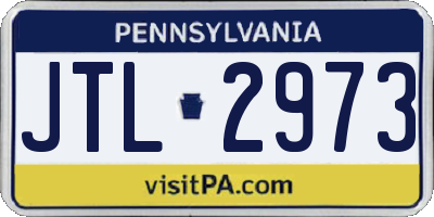 PA license plate JTL2973