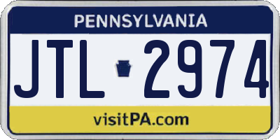 PA license plate JTL2974