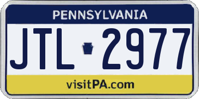 PA license plate JTL2977