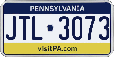 PA license plate JTL3073