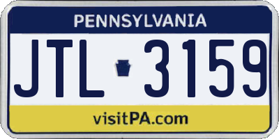 PA license plate JTL3159