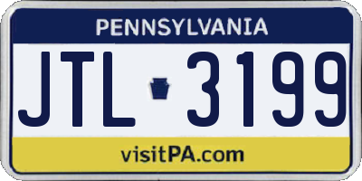 PA license plate JTL3199
