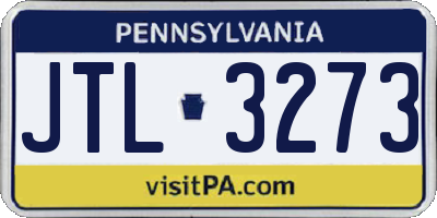 PA license plate JTL3273