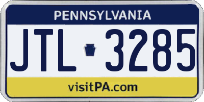 PA license plate JTL3285