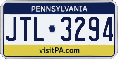 PA license plate JTL3294