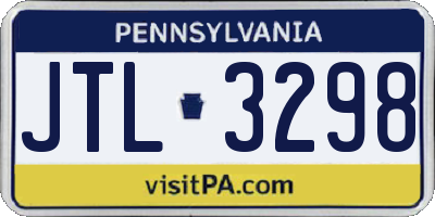 PA license plate JTL3298
