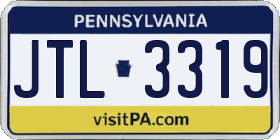 PA license plate JTL3319