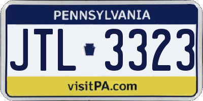 PA license plate JTL3323