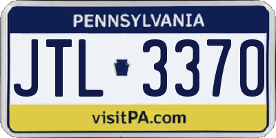 PA license plate JTL3370