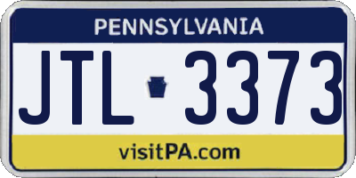 PA license plate JTL3373