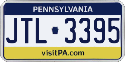 PA license plate JTL3395