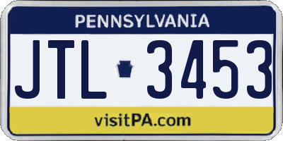 PA license plate JTL3453