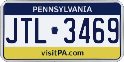 PA license plate JTL3469