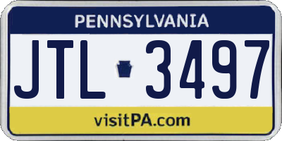 PA license plate JTL3497