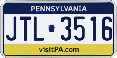 PA license plate JTL3516