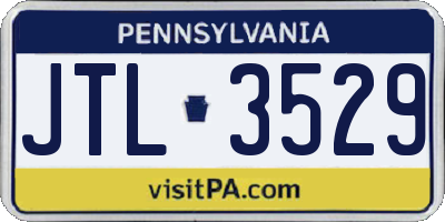 PA license plate JTL3529