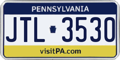 PA license plate JTL3530
