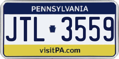 PA license plate JTL3559