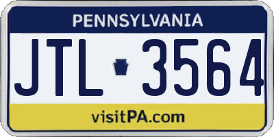 PA license plate JTL3564