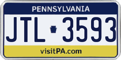PA license plate JTL3593
