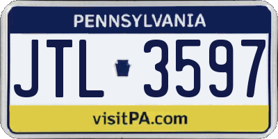 PA license plate JTL3597