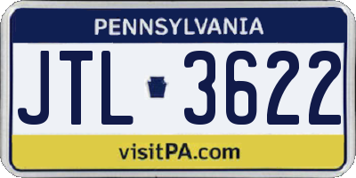 PA license plate JTL3622