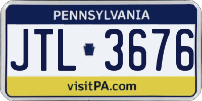 PA license plate JTL3676