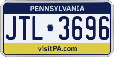 PA license plate JTL3696