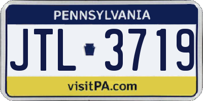 PA license plate JTL3719