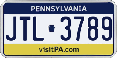 PA license plate JTL3789